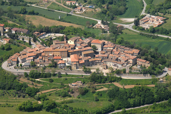 Piegaro, a typical medieval walled village in Umbria.