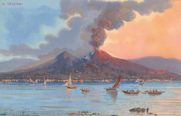 Il Vesuvio, S. Heidesheimer & Co. postcard ca.1905