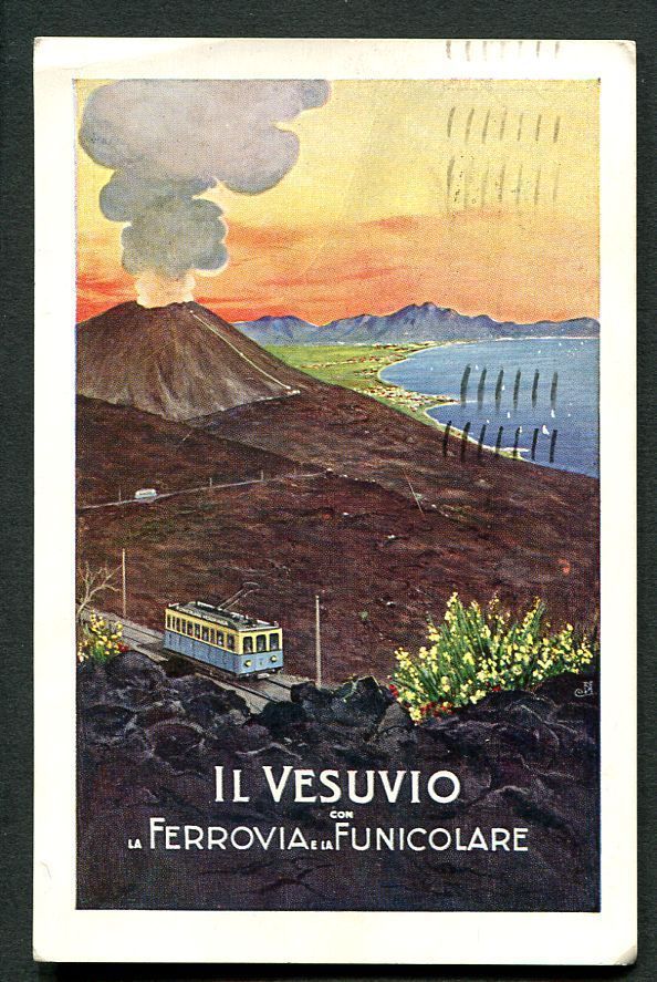 vesuvio-funiculare-postcard-ebay 1939 postcard